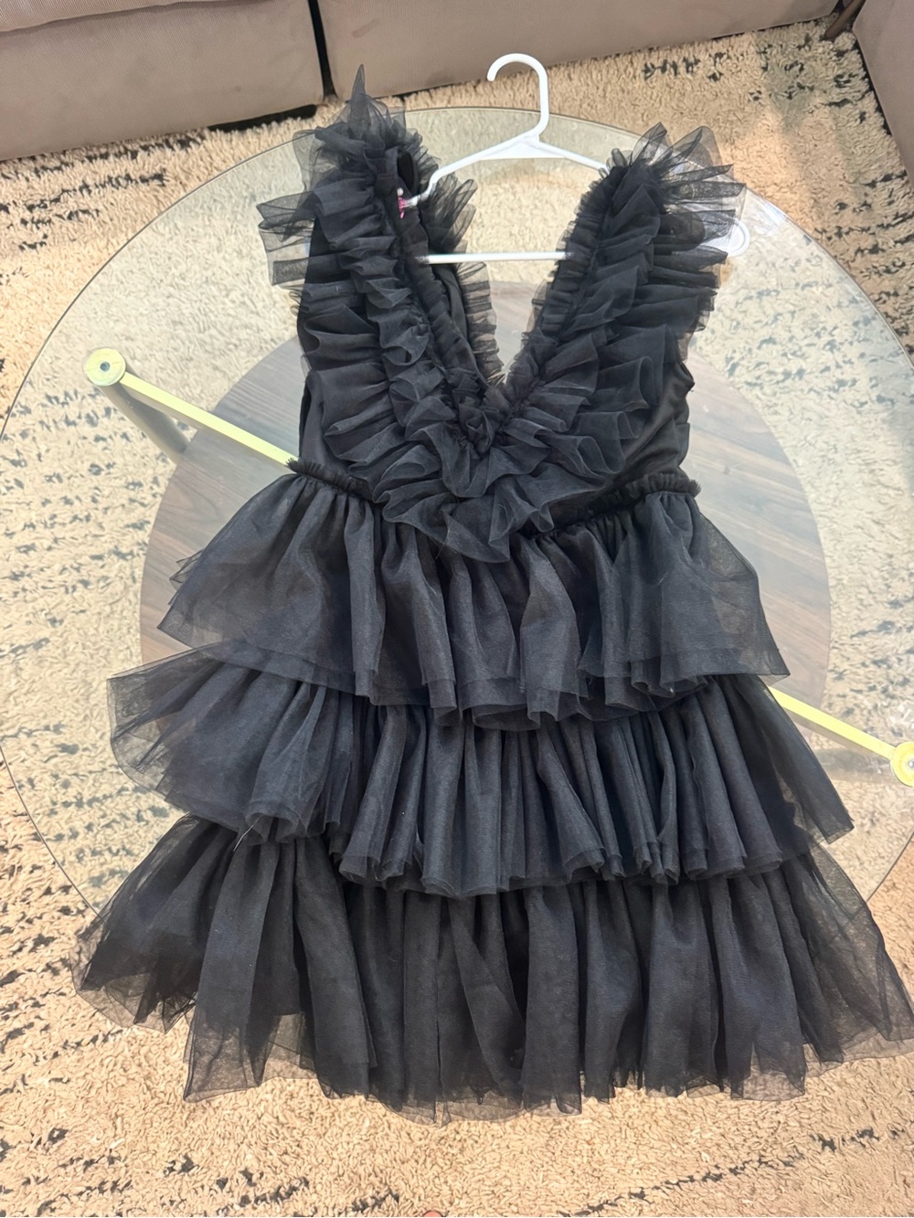 Betsey Johnson Black Ruffled Tulle Party Dress for Women